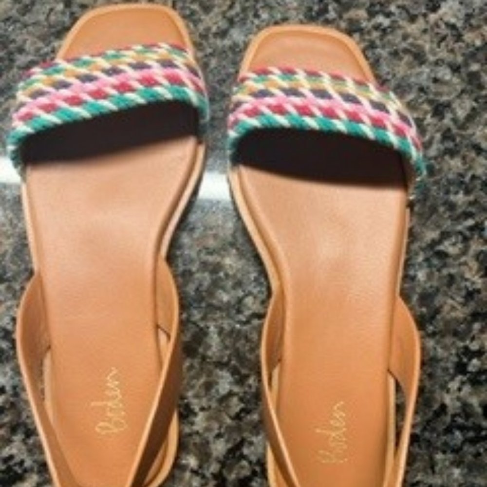 Boden brightly woven women's sandal